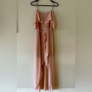 Formal Pink Flowy Dress